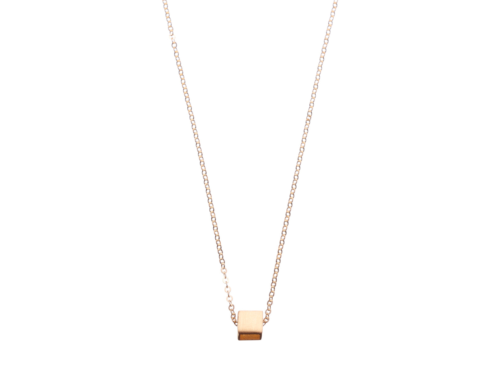 【2plan】24SS★ [LAN ARCHIVE] LAN Wood Cube Necklace Cube Pendant – Dark+Dawn