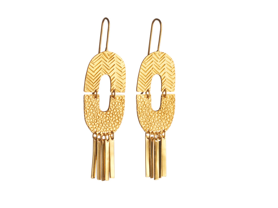 Aztec Boho oval earrings // 800