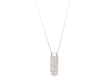 Rectangle textured Temple necklace // 1125S