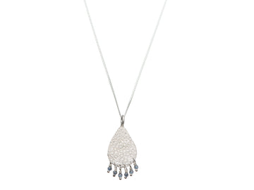 Textured tear Temple necklace // 1125