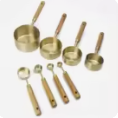 Brass Measuring cups & spoons