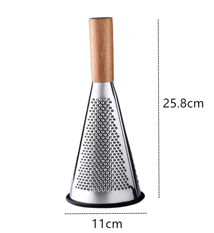 Grater with wooden handle