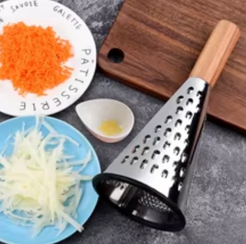 Grater with wooden handle