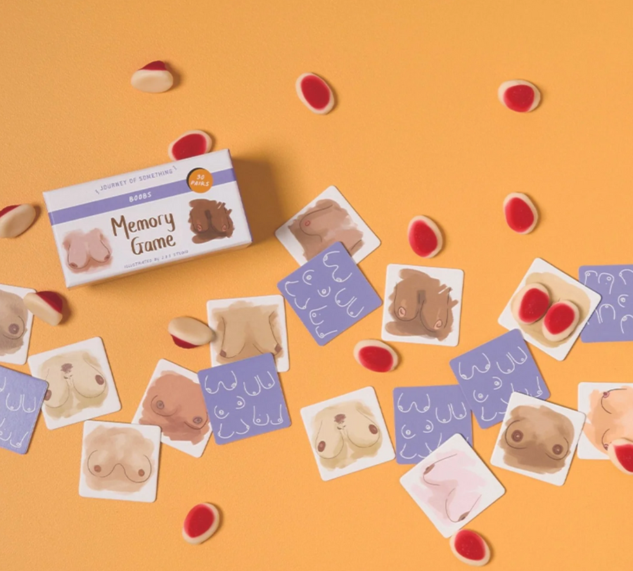 Boob memory card game