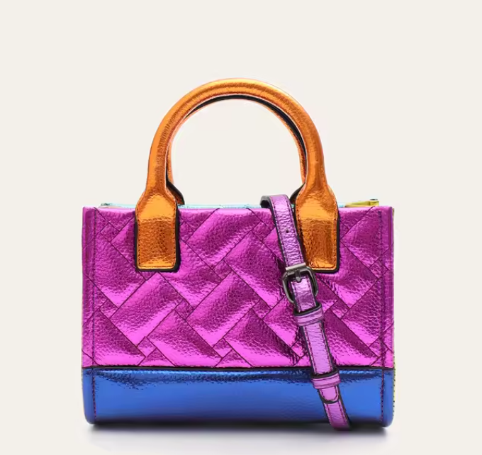 Multi coloured metallic bag
