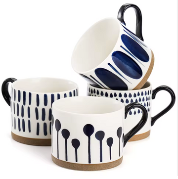 Blue Painted mugs
