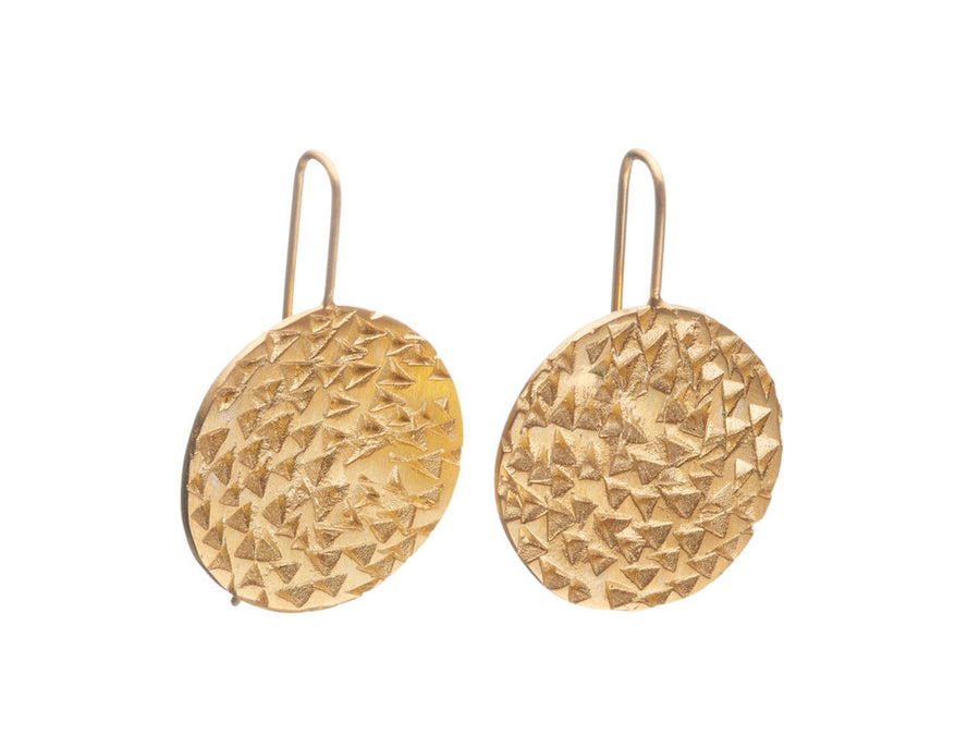Round Texture Earrings // 495