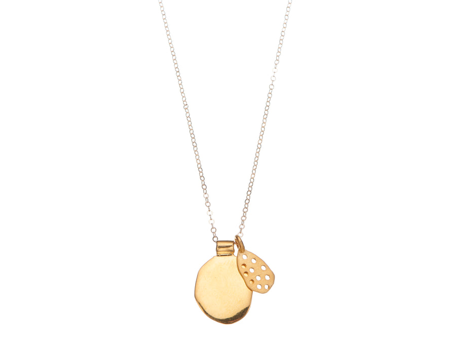 Honeycomb drop necklace // 865